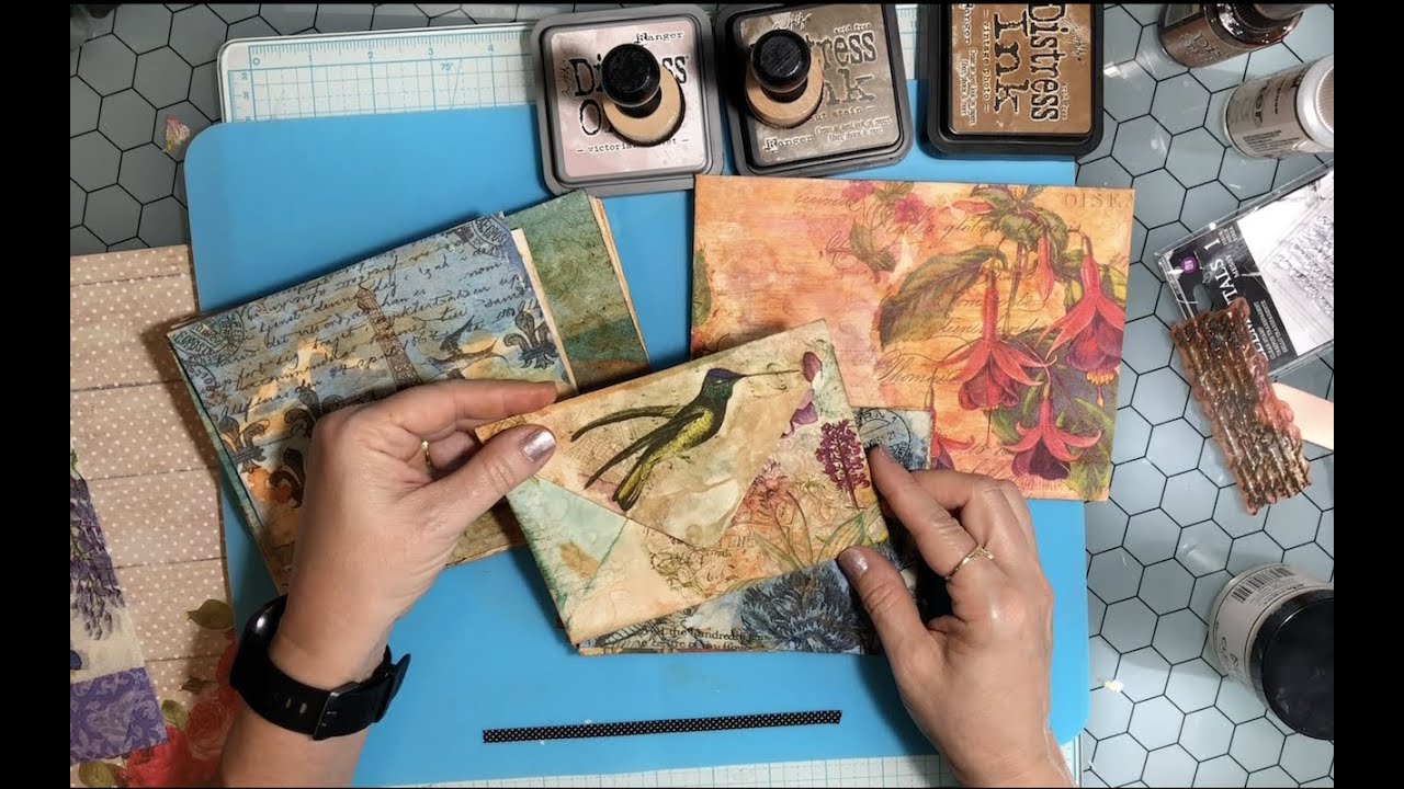 Decoupage Magic: Transform Envelopes Into Art! #BunnyHopJournals #decoupage #decoupagenapkin