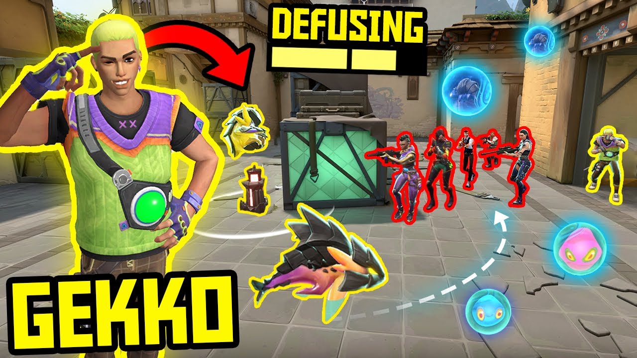 СИЛА ГЕККО — Лучшие приёмы и приёмы на 200 IQ — VALORANT