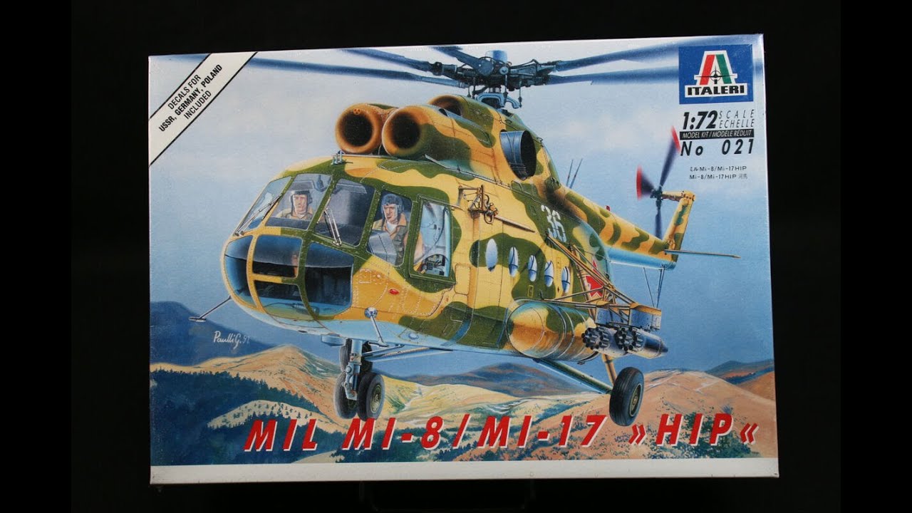 Видео процесса сборки модели вертолета Ми-8 в масштабе 1:72 от Italeri.
