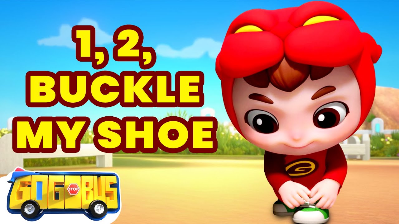 One Two Buckle My Shoe👟 | Number Song For Kids | Classic Nursery Rhymes | GoGoBus Official