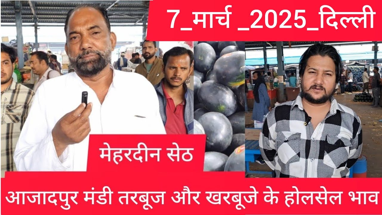 March 7, 2025 दिल्ली तरबूज के भाव Delhi watermelon market price #watermelon delhi fruit market