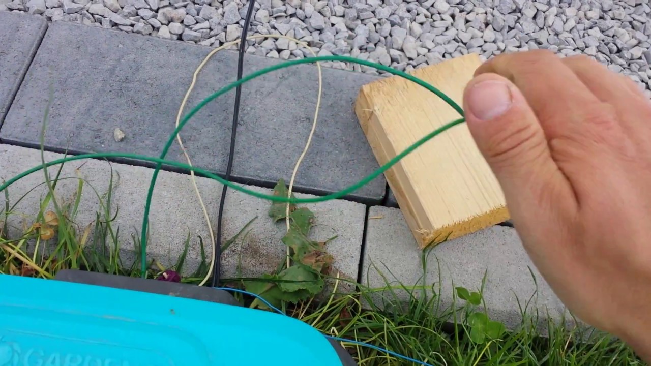 Gardena Ladestation blinkt blau Schleifensignal mit Radio orten Draht richtig als Spule aufwickeln