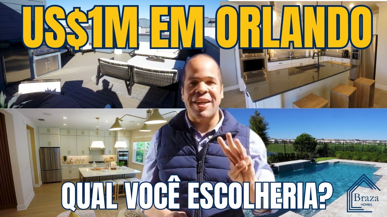 O Que US$1.000.000 Compra em Orlando? 😱 | Winter Garden vs Apopka vs Downtown