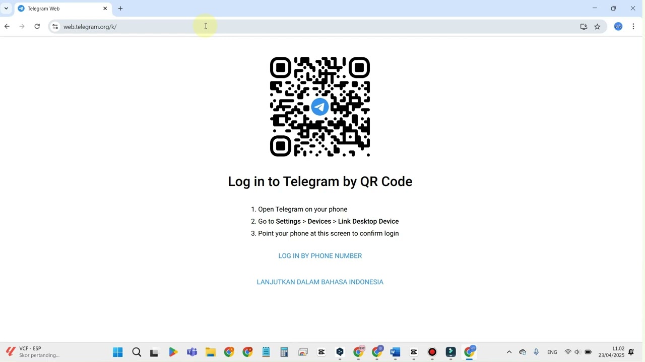 How to Login Telegram Web With QR Code On Laptop