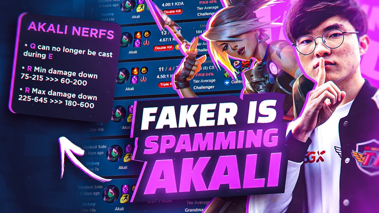 FAKER is SPAMMING Akali before they kill her next patch... *CRAZY COMBOS*