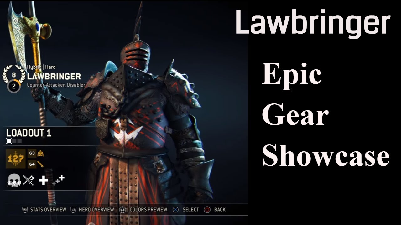For Honor - Lawbringer New Gear System & Epic Gear Showcase