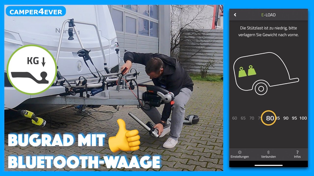 Das ist mal wirklich praktisch 👍 Bluetooth Stützlastwaage im Bugrad I E-Load von E-Trailer