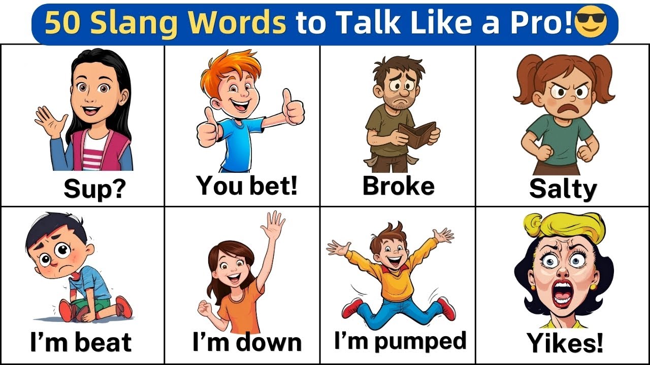 50 Slang Words in English You NEED to Know to Speak Like a Pro! 🗣️