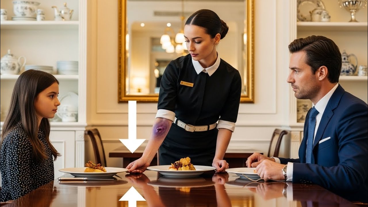 The Millionaire’s Daughter Noticed the Waitress’s Bruises… What She Did Next Shocked Everyone