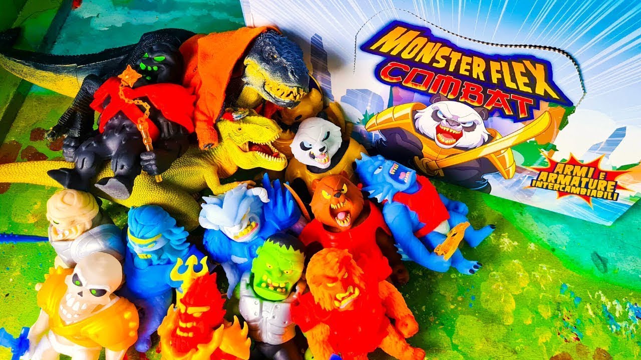 MonsterFlex COMBAT 🔱💥⚔️ Los Dinosaurios Arex y Vastatore están rodeados de guerreros