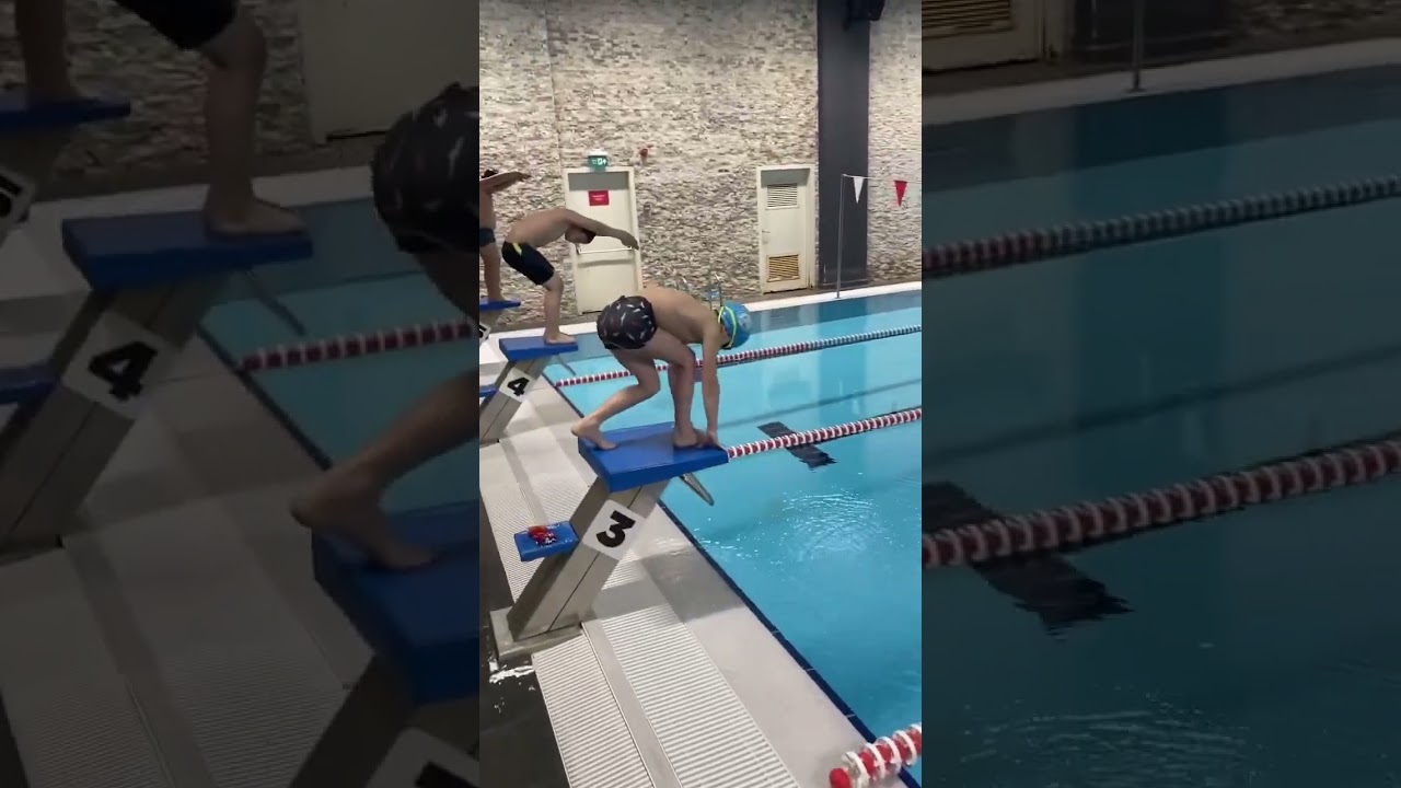 YARI OLİMPİK Y&Uuml;ZME HAVUZUNDA DEPARDAN BALIKLAMA ATLAYIŞ #swim #sport #swimming #y&uuml;zme #sports #havuz