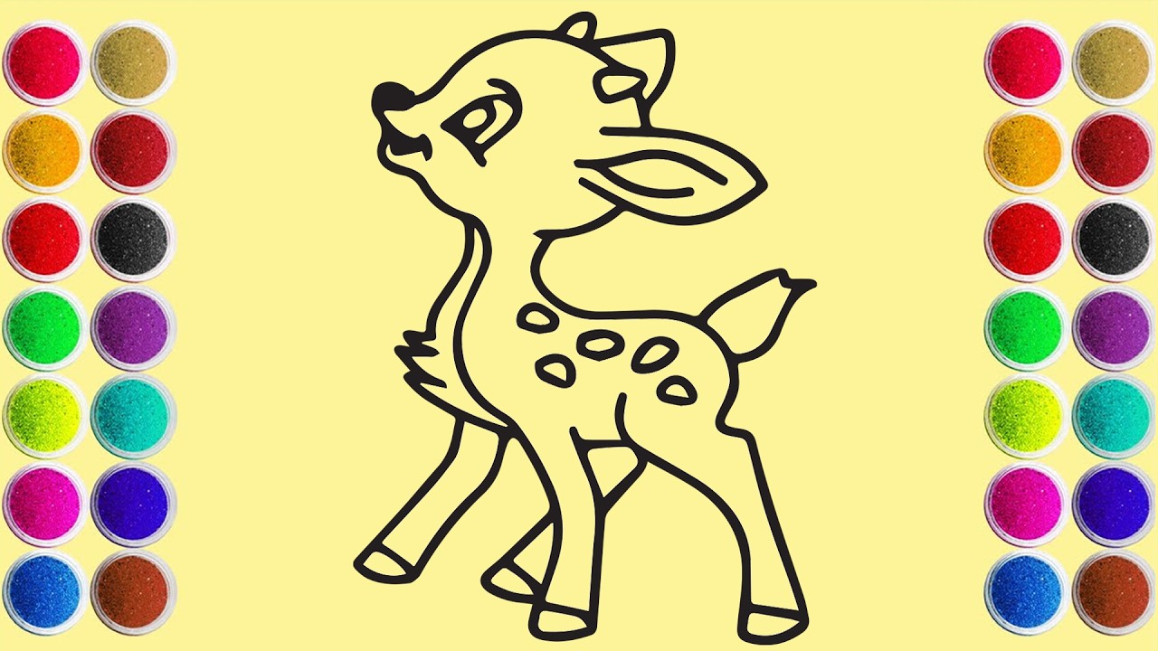 Relax and enjoy this satisfying sand painting of a cute deer | easy step by step tutorial