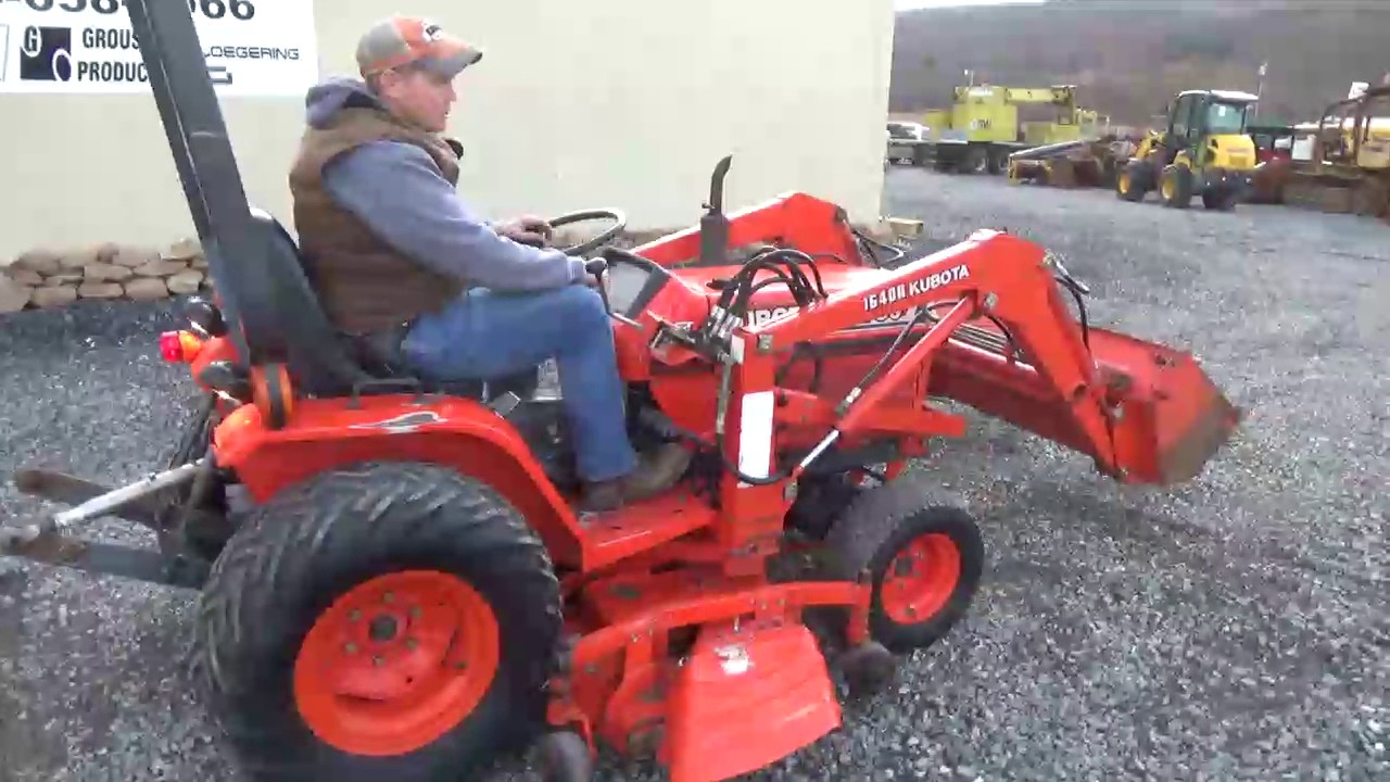1995 Kubota B1750 Compact Tractor Loader Belly Mower Power Steering For Sale