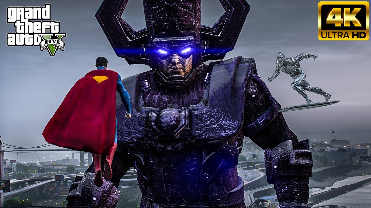 GTA 5 - Superman VS Silver Surfer & Galactus