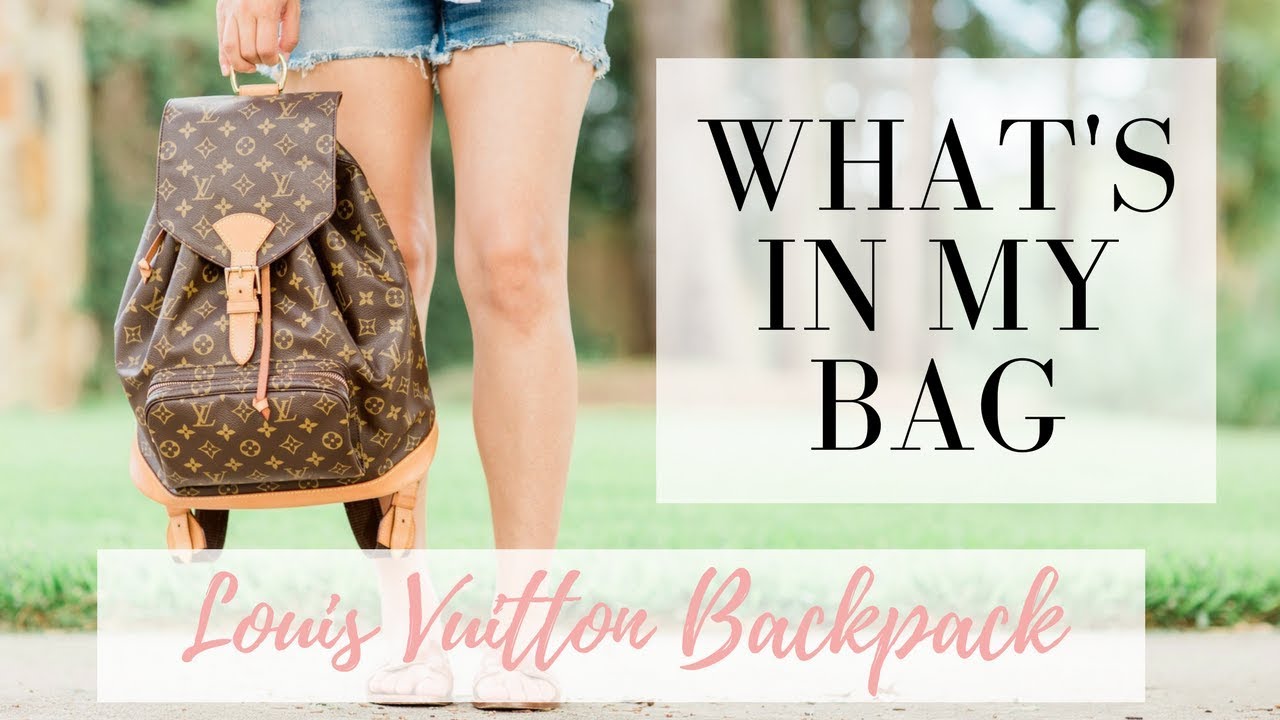 WHAT'S IN MY BAG - Louis Vuitton Backpack - Montsouris GM | LuxMommy