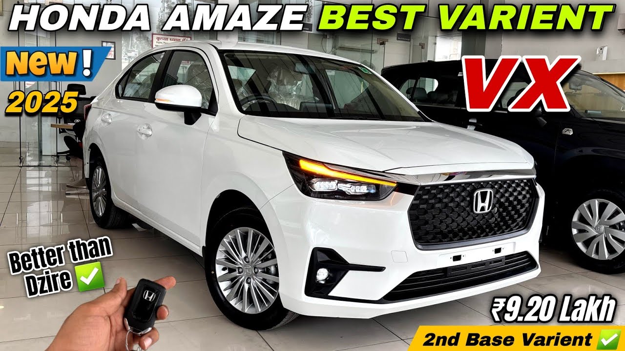 2025 New Honda Amaze VX Detailed Review ✅| Honda Amaze Best Varient VX New Price & Updated Features🔥