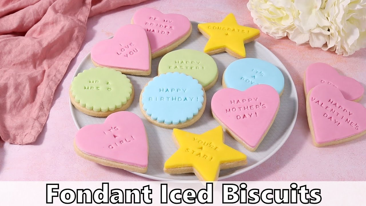 Fondant Iced Biscuits Recipe