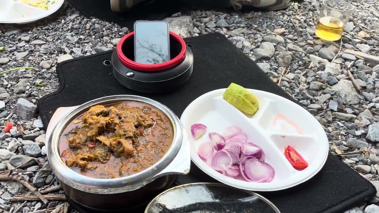 MUTTON CURRY| MUTTON CURRY COOKING IN THE HILLS| RIVERSIDE #mutton  #nonveg 