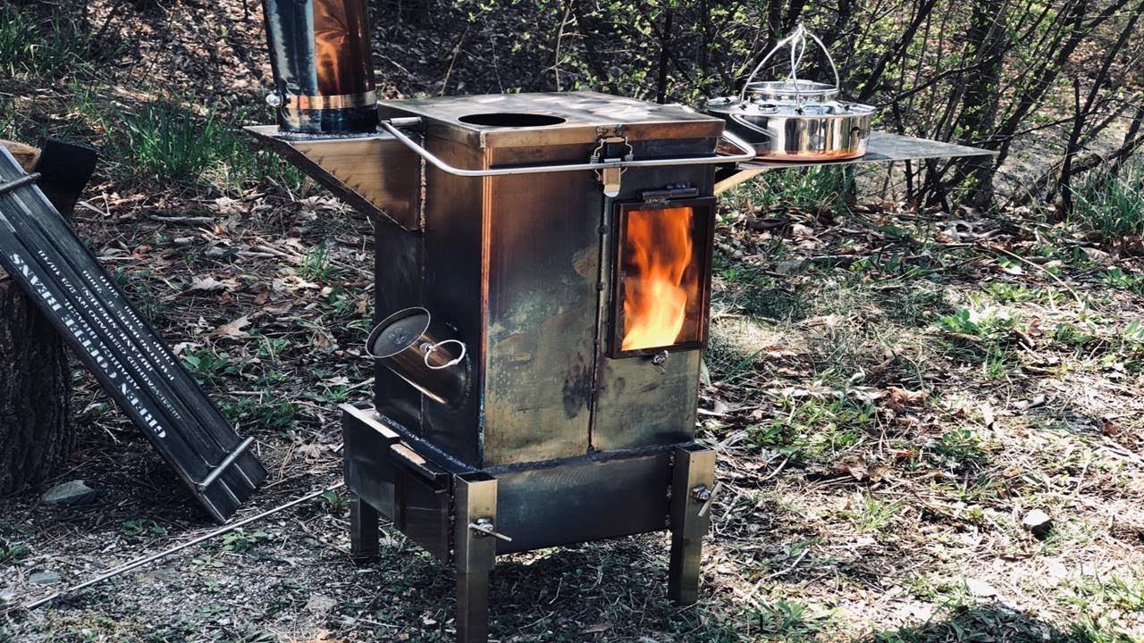 스텐각관로켓스토브 만들기 / 캠핑 / Stainless Square pipe Rocket Stove making / Camping