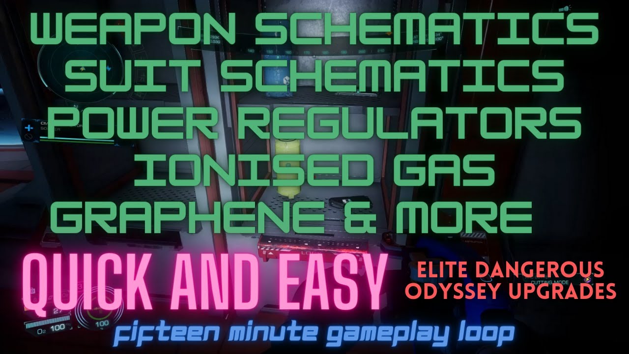 Suit & Weapon Schematics Ionised Gas Power Regulator EASY 15 Min Game Loop | Elite Dangerous Odyssey
