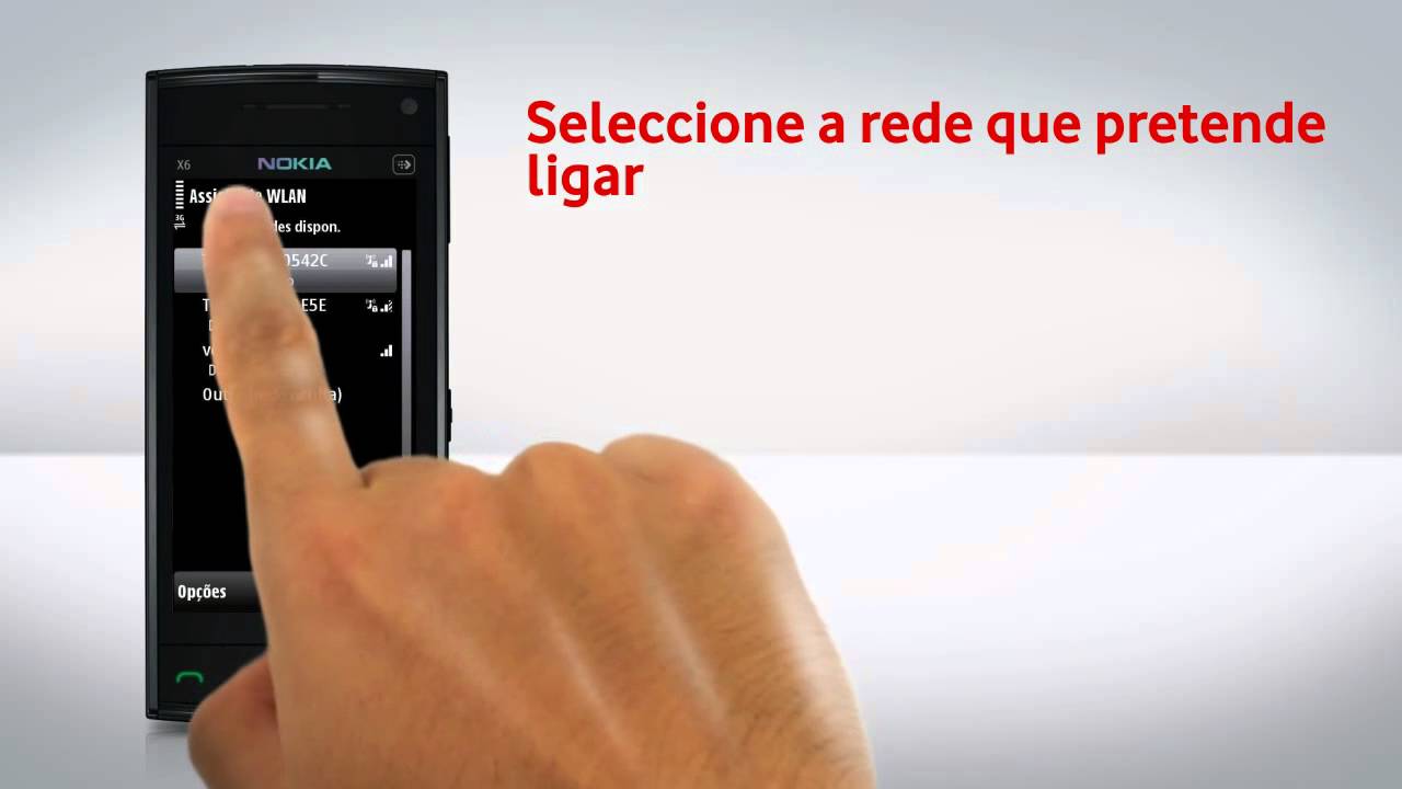 Nokia X6-00  -  Configuração de Wi-Fi
