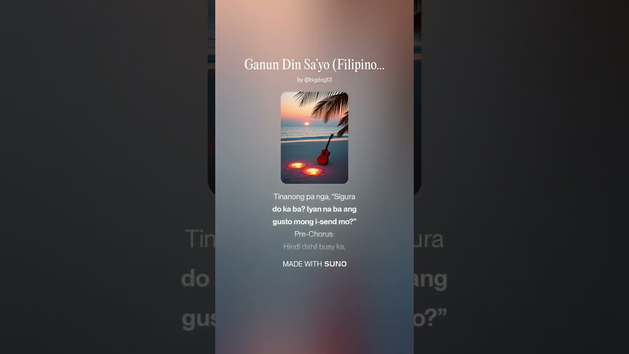 Ganun Din Sa’yo (Filipino Reggae Island Pop) (Male) Same To You | Verman Bedessee & BDC A.I.M. Band