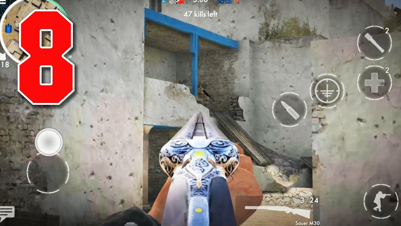 WORLD WAR HEROES WW2 GAMEPLAY #8 (ANDROID, IOS) SAUER M30 - YOUTUBE WALKTHROUGH