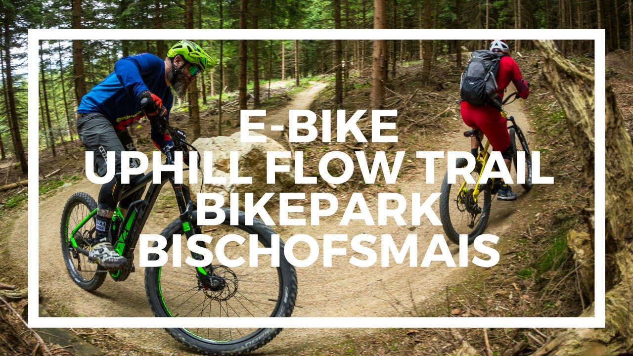 Uphill Flow Trail, Bikepark Bischofsmais - komplette Auffahrt mit dem eMTB