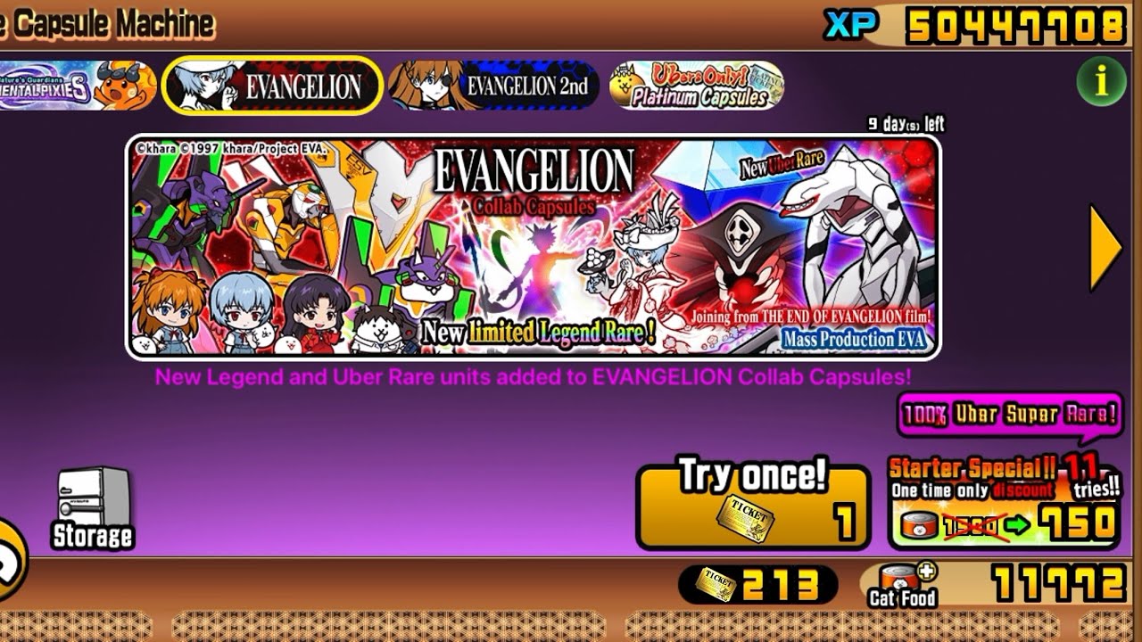 The Battle cats - Gacha collab EVANGELION