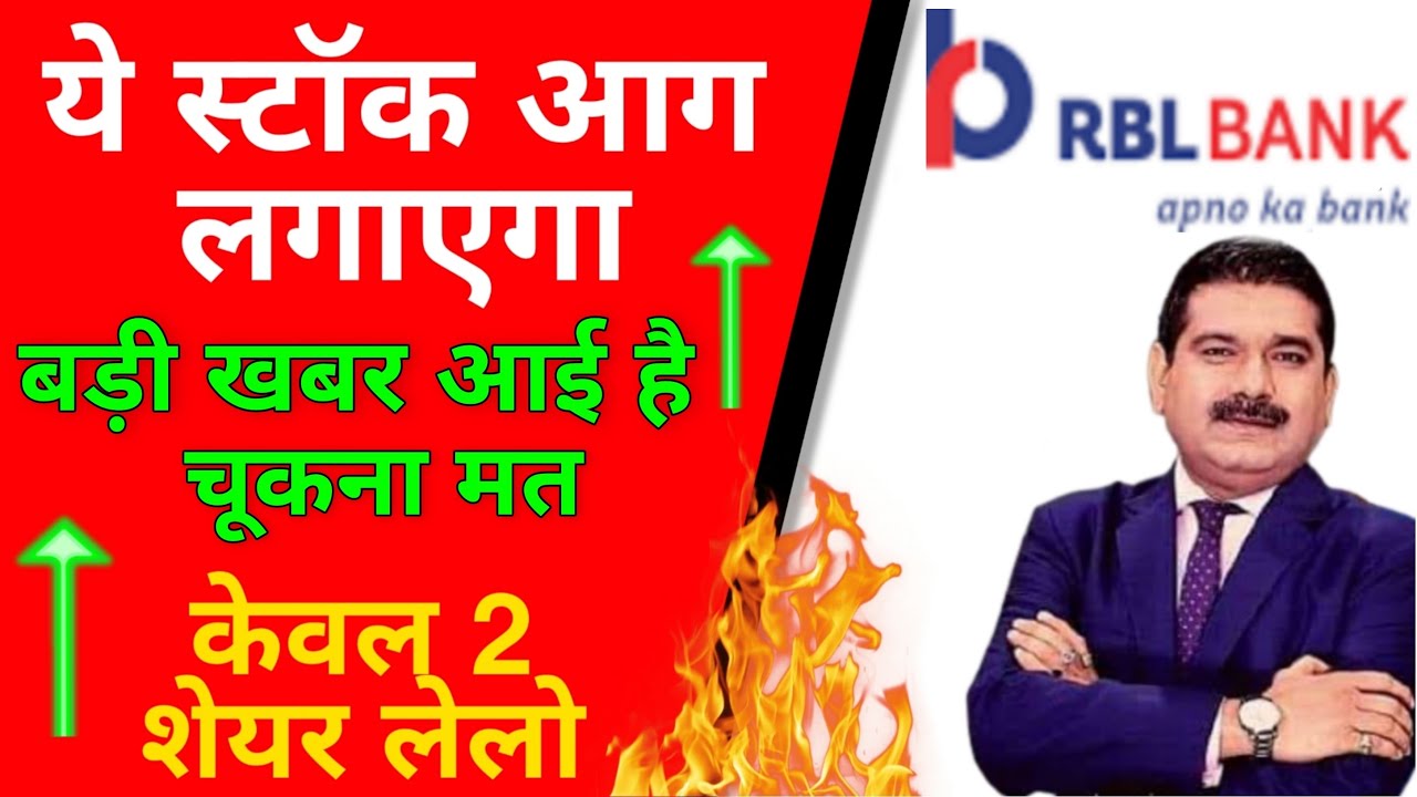 RBL Bank share latest news | Share for Long Term Investment 2021| Share on Boom | Anil Singhvi🔥🔥