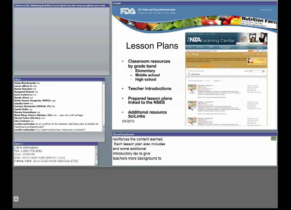 CFSAN/JIFSAN Food and Nutrition Webinar - Consumer Education: School-Based Education Program