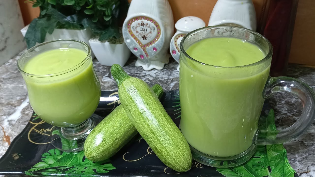 عصير القرع الأخضر بمذاق رائعة ولذيذ بدون حليب