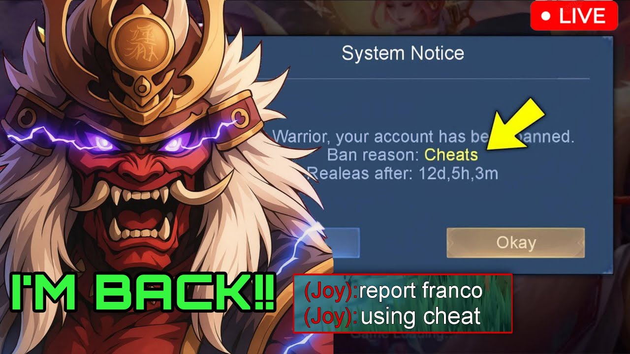 I'M BACK!! I GOT BANNED USING THIS FRANCO TRICK 💀🔥 (BEST ONE HIT BUILD 2025) - #MLBB