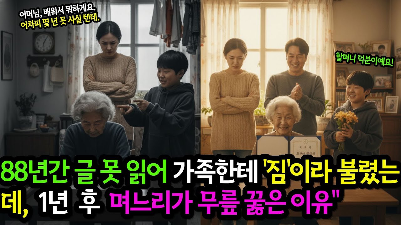 88년간 '짐'이라 불리던 할머니... 1년 만에 며느리·손자를 울린 이유 [감동실화] | 검정고ㅣ인생사연ㅣ충격실화ㅣ노후사연ㅣ감동사연ㅣ사연라디오ㅣ오디오북