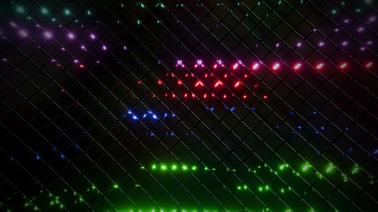 3d Diamond Pattern Dark colorful flowing lights animated background video , Copyright FREE video