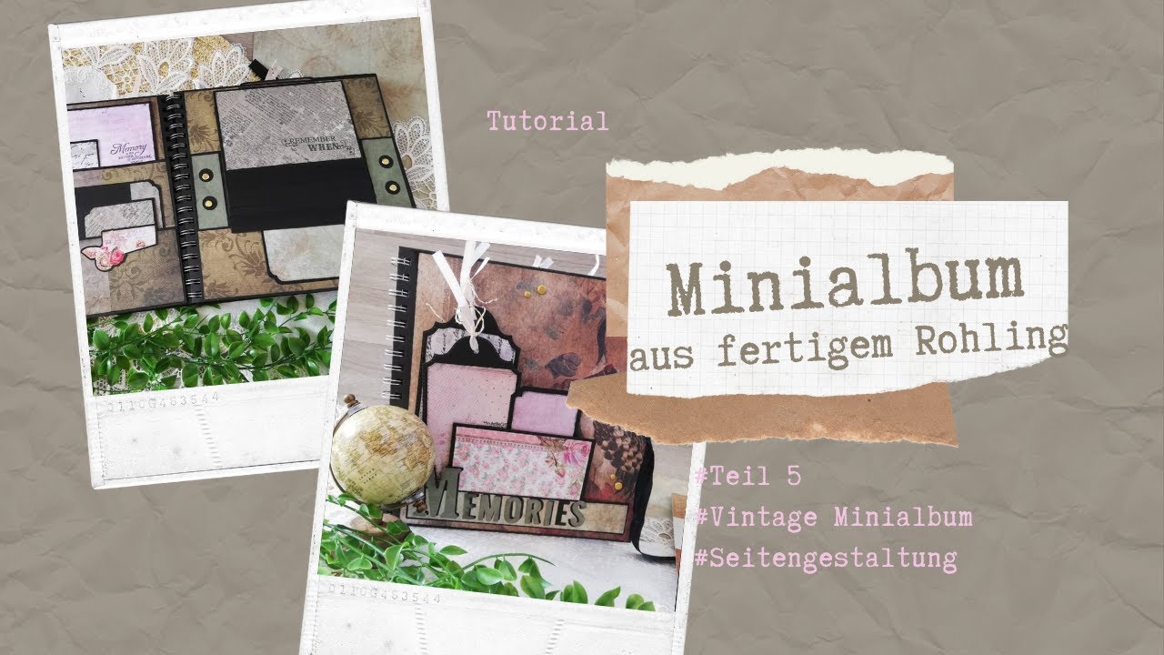 Minialbum #Teil 5 #aus Rohling #Mattung der Seiten #actionmaterial
