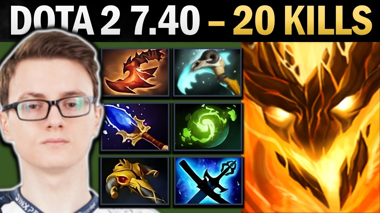 Shadow Fiend Pro Mid with 20 Kills and 1000 GPM - Gameplay Dota