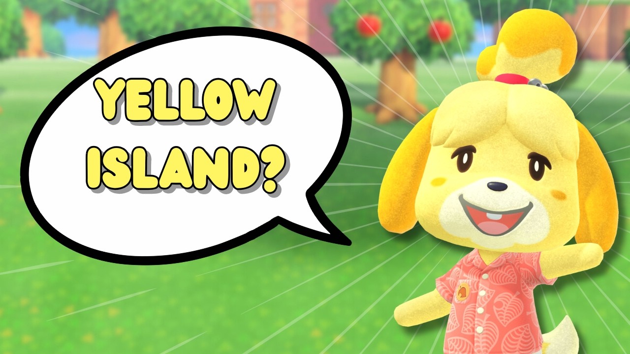 Working on my YELLOW KIDCORE ISLAND! 🏝️ ACNH 3.0 update