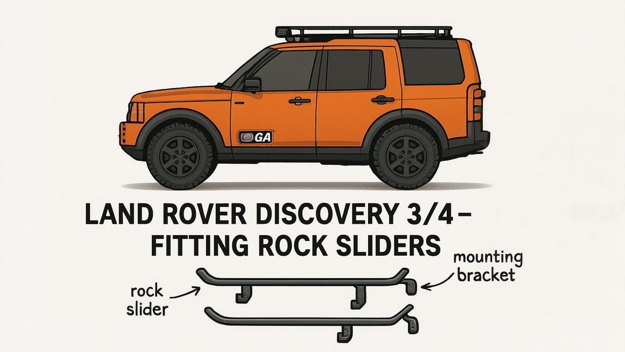 Fitting off road rock sliders / side bars to our Land Rover Discovery 3 G4