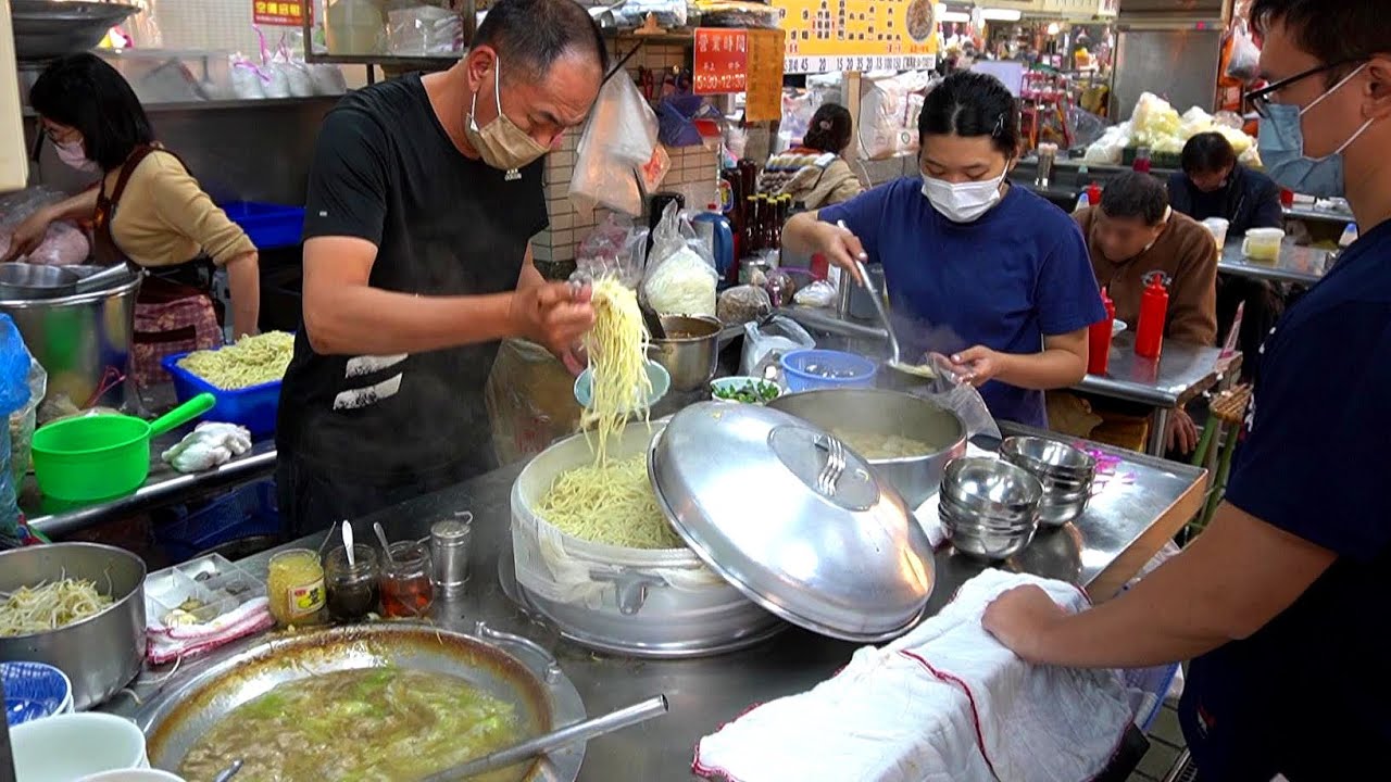 彰化人最愛特色小吃！林記拉仔麵,義米粉湯,古月館糯米炸/The Most Popular Food in Changhua！Dried Noodles,Pork Thick Soup-台灣街頭美食
