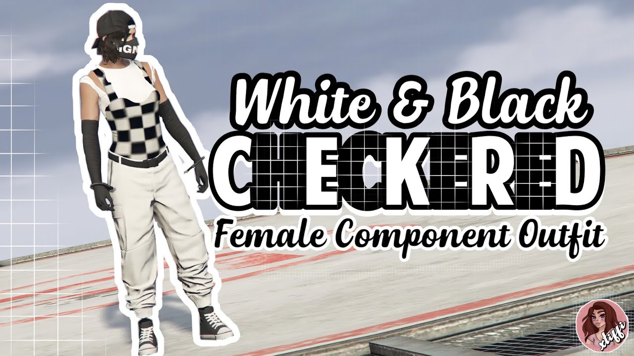 *PATCHED* GTA5 | Checkered, White Joggers & Skinny Canvas Female Component Outfits