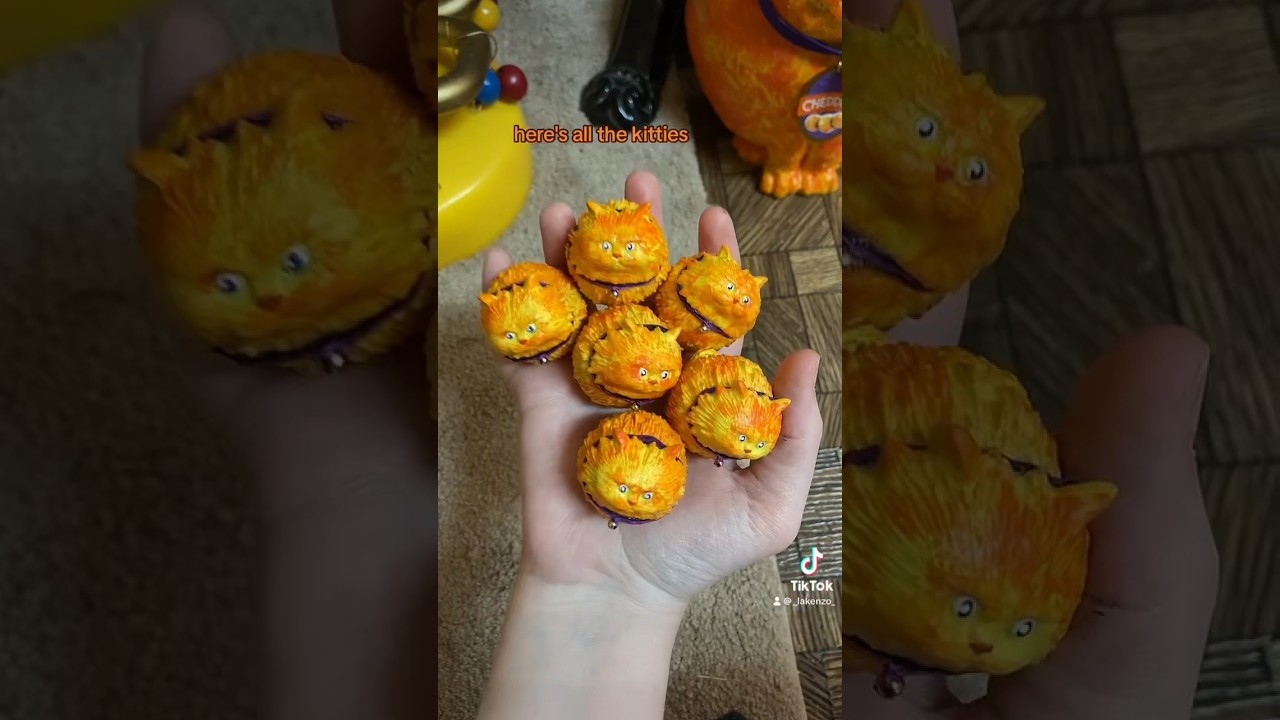 DIY Mini Cheese Ball Cats
