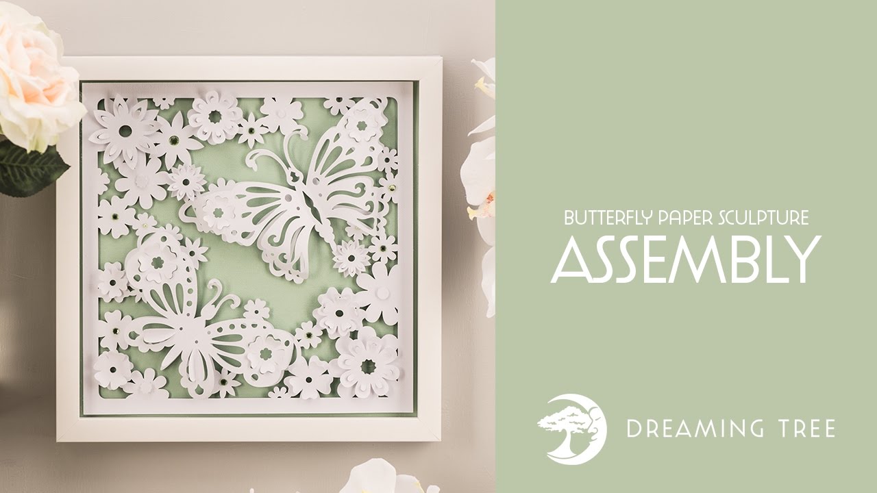 SVG File - Butterfly Paper Sculpture - Assembly Tutorial (For Cricut, Silhouette, and ScanNCut)