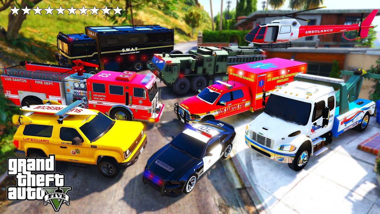 GTA 5 - Stealing RAPID RESPONSE Vehicles with Franklin! (Real Life Cars #12)