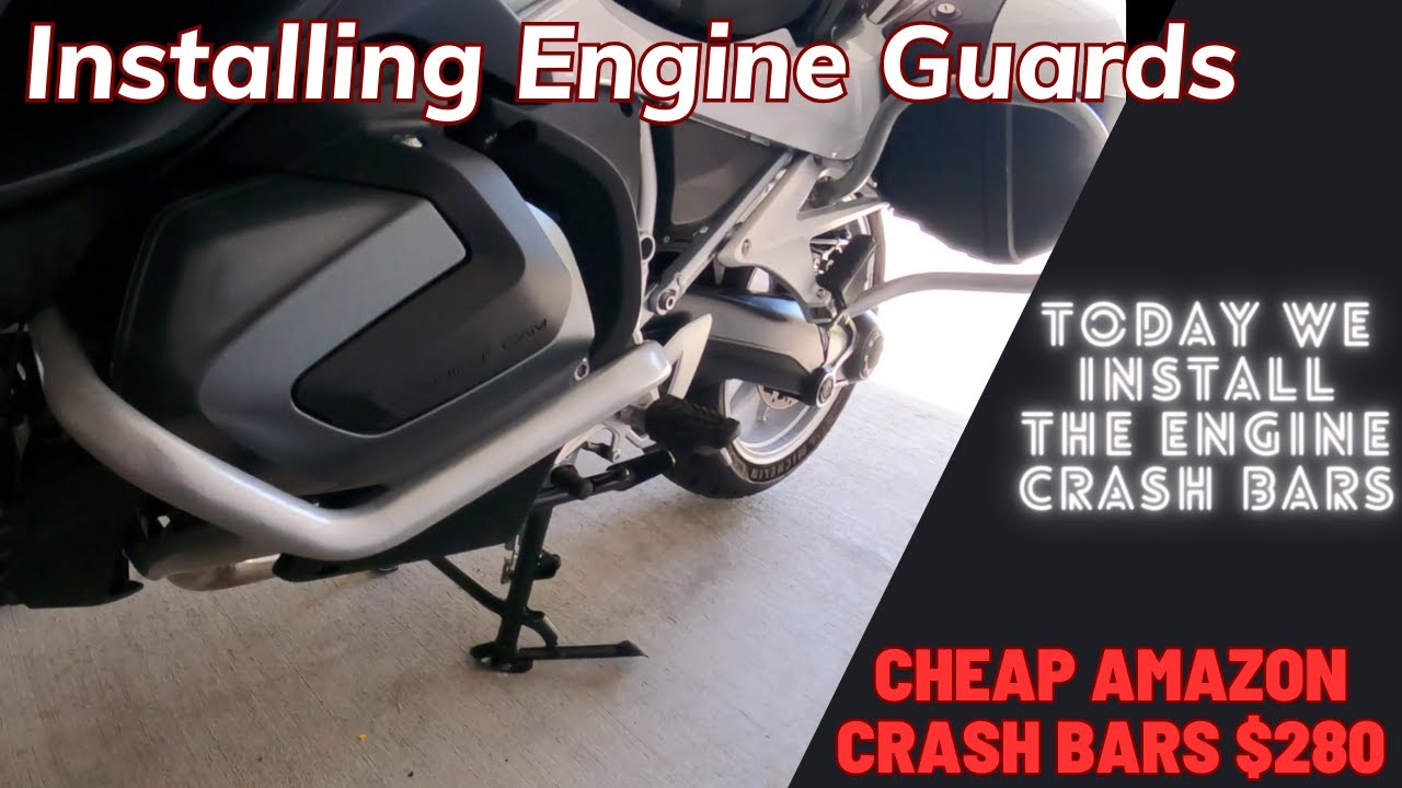 $280 ENGINE CRASH BARS FOR A BMW R 1250 RT INSTALLATION VIDEO.  ALL 4 GUARDS FRONT AND BACK $280