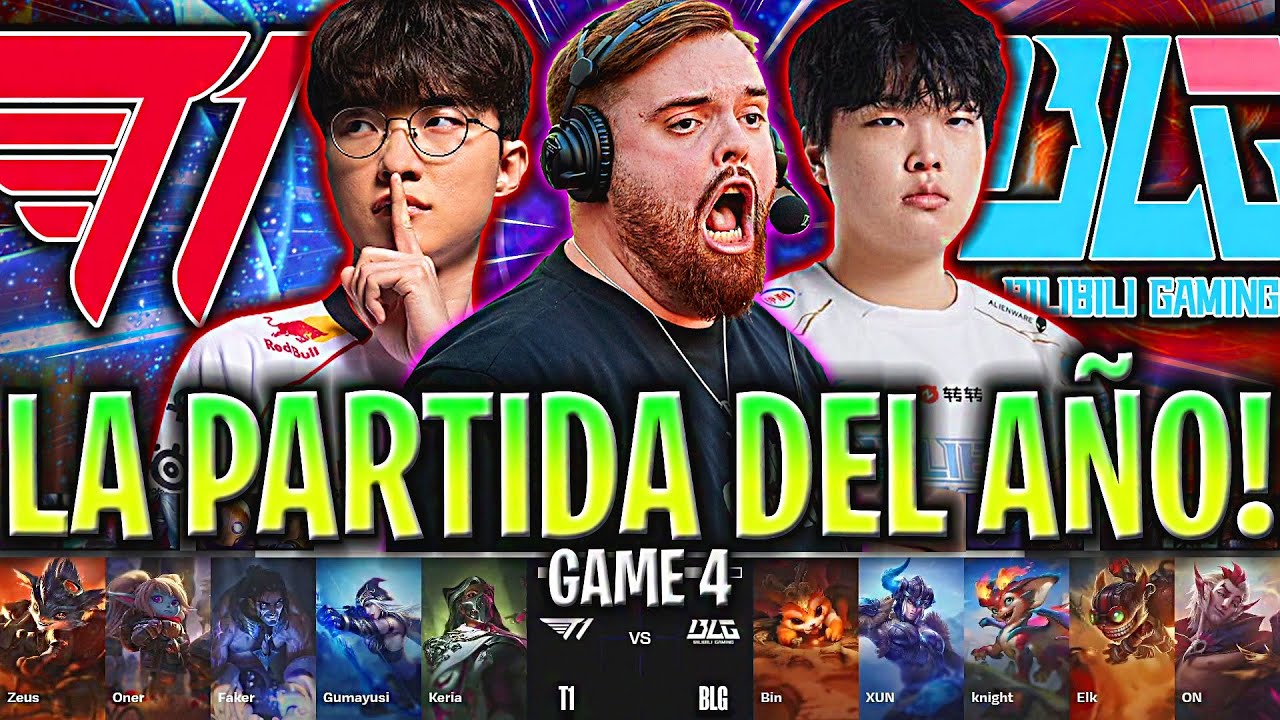 IBAI CASTEA LA MEJOR PARTIDA DEL MUNDIAL!😱 - T1 vs BLG Game 4 GRAN FINAL WORLDS 2024 IBAI ESPAÑOL