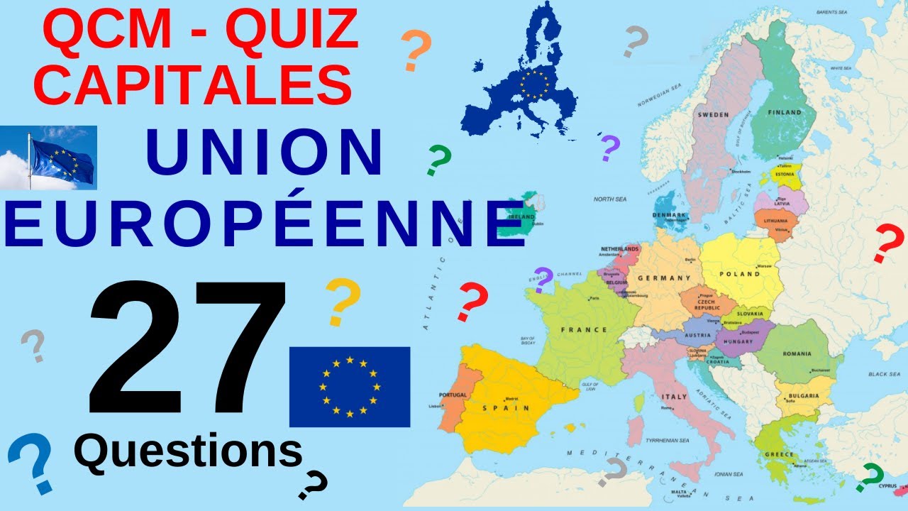 QCM - Quiz Capitales Pays UE Union Europe- Ordre alphabétique (AUDIO) - Série : Capitales du monde w