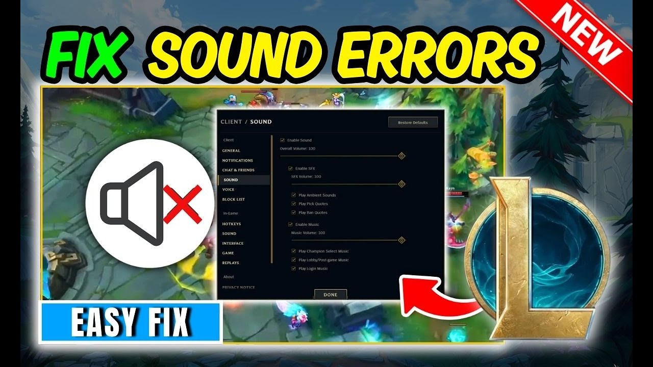 Fix No in Game Sound Issue in League of Legends || Fix no sound in LOL?