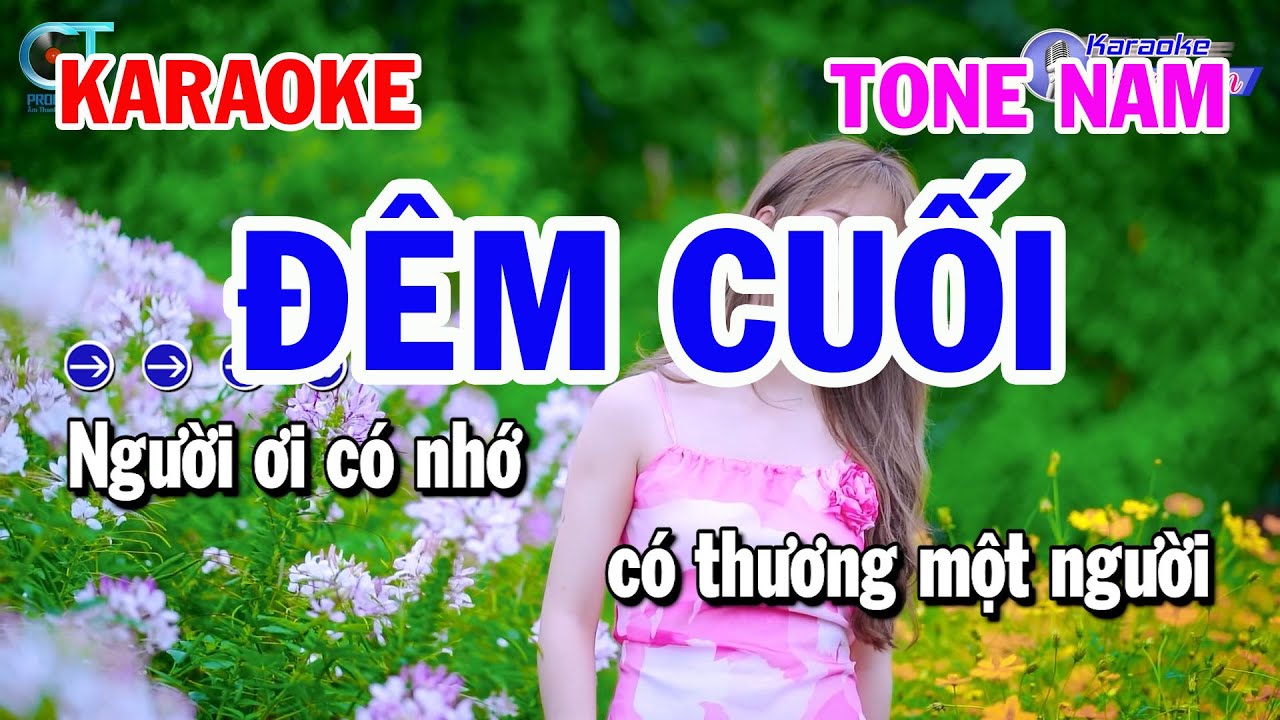 Karaoke Đ&ecirc;m Cuối Tone Nam ( Am ) Nhạc Sống Đồng Sen