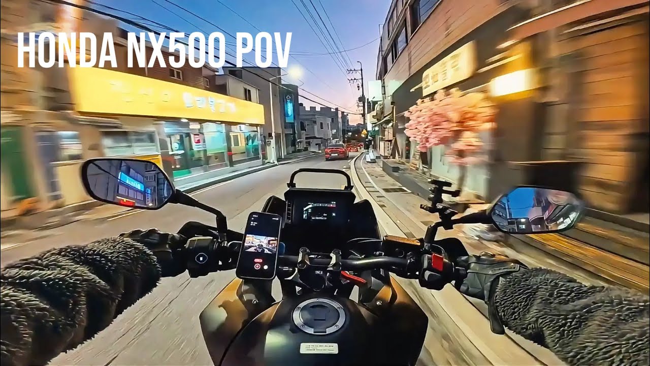 Honda NX500 | Pov riding | Common street of korea(Busan)